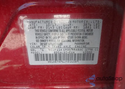 2018 Nissan Sentra Sv from USA, damaged, VIN 3N1AB7AP6JY216089